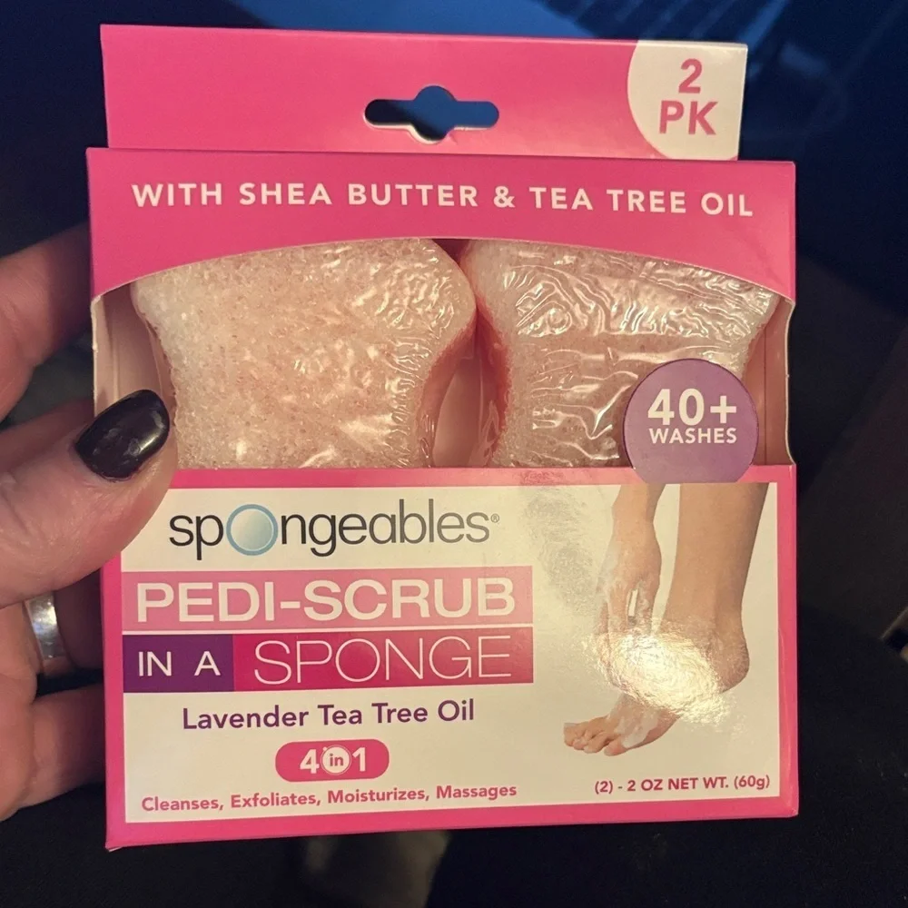 Pedi-Scrub in a Sponge - Pink